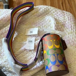 NWT crossbody Pride water bottle carrier